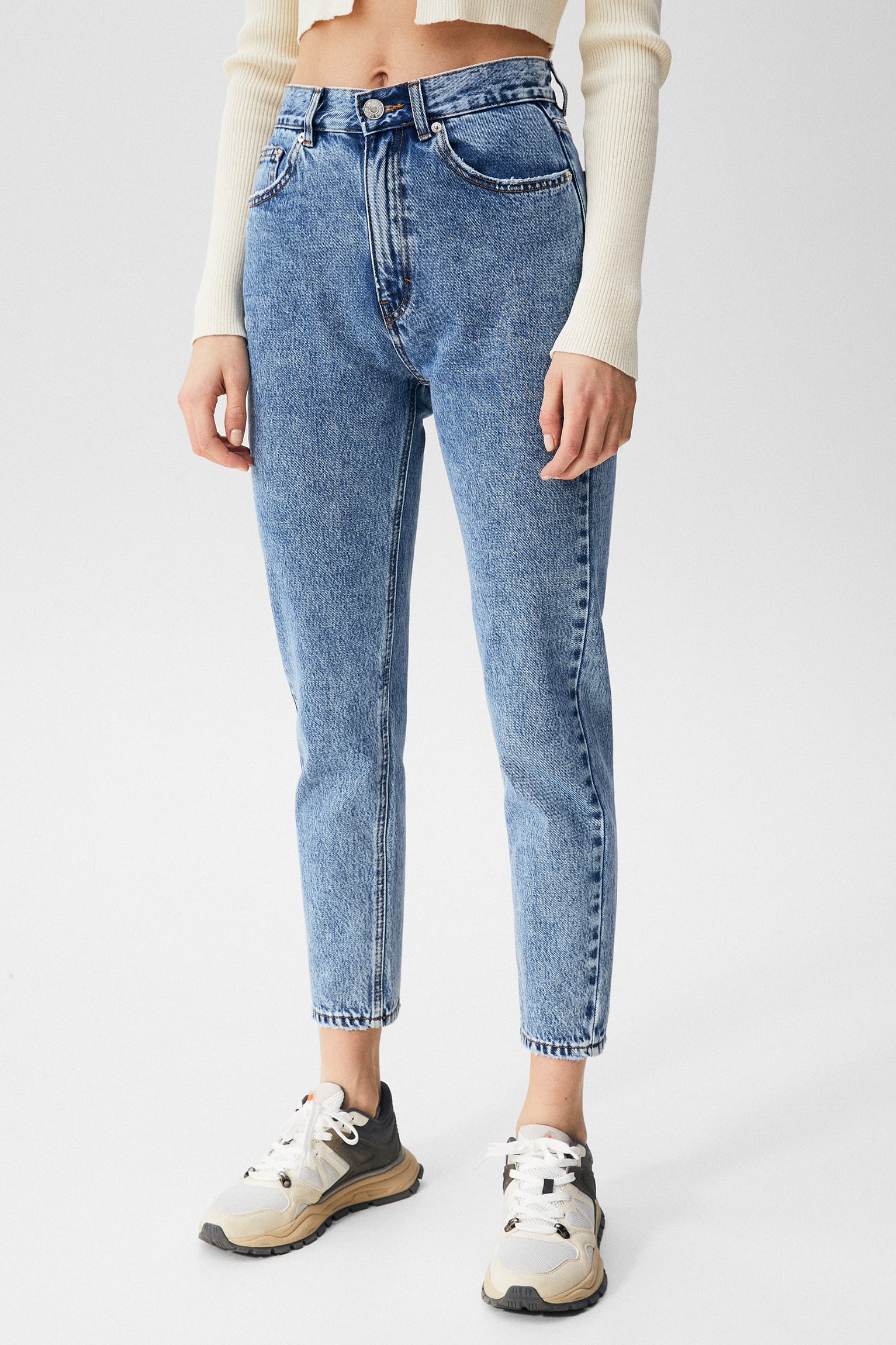 Basic Mom Jeans Blue – Image 2
