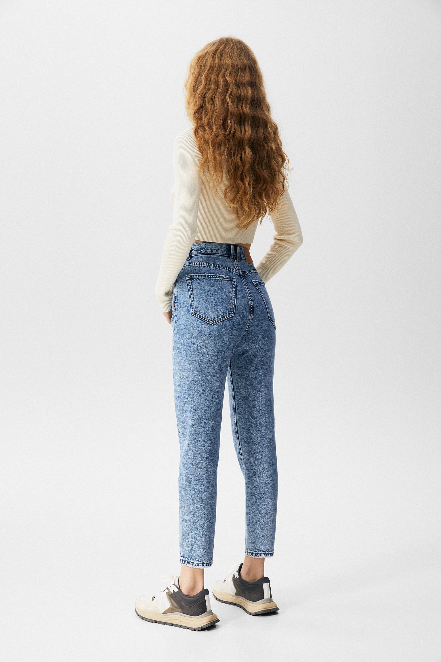 Basic Mom Jeans Blue – Image 3