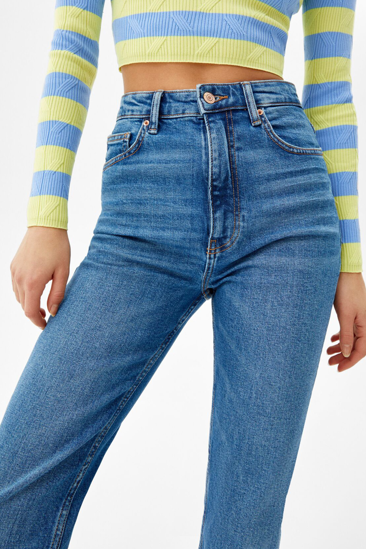 High-Rise Comfort Slim-Fit Straight-Fit Jeans – Image 2